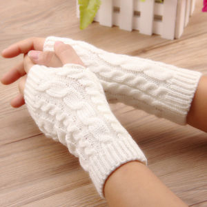 Gloves Nữ Đa Năng Dệt Kim Lụa Crochet Quần Áo Dài Đến Cổ Tay Ấm Mùa Đông Đồ Dùng Trang Trí Phụ Kiện Trang Phục Mùa Đông