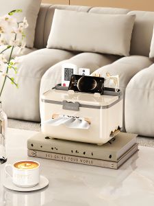 กล่องกาวน์สีทองระดับไฮเอนด์สำหรับห้องนั่งเล่นและห้องนอน กล่องใส่แผ่นดิจิตอลสำหรับจัดระเบียบช่องทางเสียงและแสง