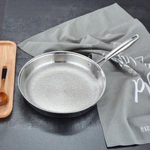 Non-stick Smoke-less Stainless Steel Frying Pan