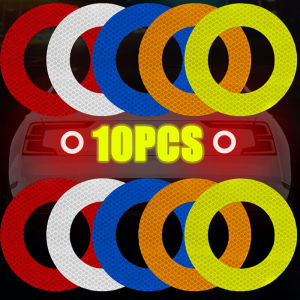 【WOKEN】10PCS Creative New Hollow Reflective Sticker Safety Night Warning Mark Reflective Tape Bumper Decal Motorcycle Helmet Sticker Universal