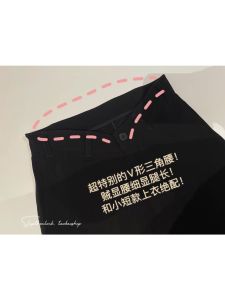 High Waist Straight Leg Black Casual Pants Womens Parisian Style Slimming Trousers Polyester Blend Long Pants for Ladies