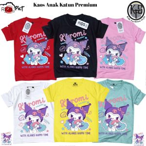 Atasan Baju Kaos Anak Perempuan Motif Kuromi With Alanes Happy Time
