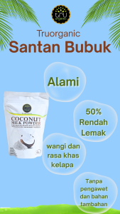 TRUorganic Santan Bubuk 150gr - Santan Kelapa Thailand Coconut Milk Powder | santan murni