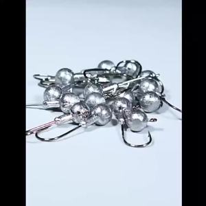 Round Jig Head Lead Jig Head Hooks for Freshwater Saltwater Fishing Swimbait Jig Heads with Fishing Box for TroutBass Fishing