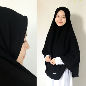 Khimar Handsplit Non Pad Jetblack MTA By Yufina