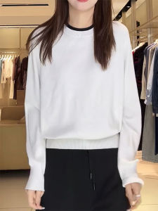 QINGNAER | Comfortable Knit Sweater Round Neck Long Sleeve