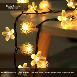 BEAUTY IN THE LIGHT | Solar Outdoor Decorative Lights Cherry Blossom Dandelion Atmosphere