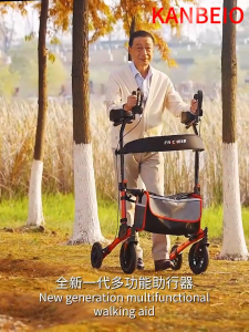 Compact Multifunctional Walking Aid with Adjustable Elbow Support Foldable Aluminum Alloy 9.3KG - Singapore Stock