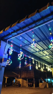 Star Moon Hari Raya Lights 5M 11Modes Lampu Raya Led Curtain Lights Lampu Lap Lip Raya For Ramadan Hari Raya Decoration