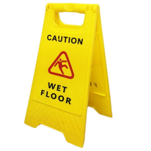 Heavy Duty PVC Caution Wet Floor Stand No Parking Stand Warning Board Sign Yellow
