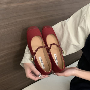 Elegant Fairylike Mary Janes Flat Shoes Womens Dress Complementary Bridesmaid Gentle Evening Shoes Fashionable Single Shoes