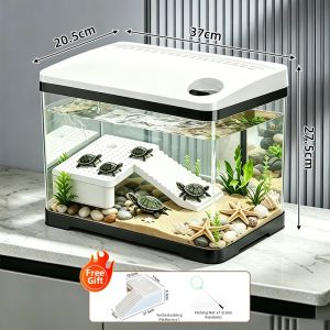 Mabalo | Transparent Desktop Aquatic Ecosystem Tank Fish And Turtle Keeping