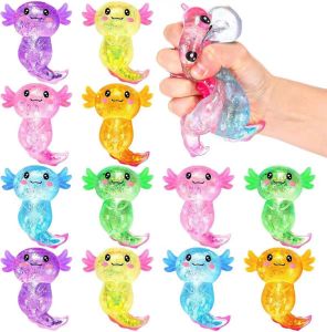 New Salamander Maltose Fidgets Toys Soft Mud Maltose Elasticity Axolotl Fun Squeezing Birthday Supplies Anti Anxiety Gifts