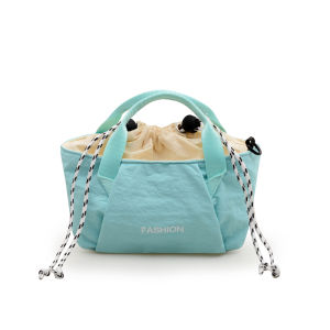 Summer Nylon Canvas Handbag Womens Commuter Shoulder Bag Casual Crossbody Tote Bag Lightweight Soft Handle Polyester Lining