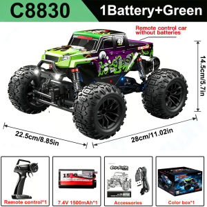 WLtoys | JJRC C8830 RC Cars 4WD Bigfoot Off-road Climbing Vehicle 2.4G Remote Control Car With Lighting For Kids And Adults Gift