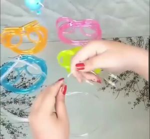 TAIYO Sedotan Kacamata Bahan Plastik Warna Warni Minum Anak Dewasa Straw Minuman