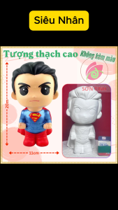 Tượng thạch cao Siêu nhân siêu anh hùng M61 (Không kèm màu) Bé Tô Màu Tô Tượng
