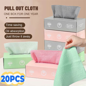 20PCS/Box Microfiber Cleaning Cloth Thickened Magic Wipe Home Kitchen Car Cleaning Rag Reusable Withdrawable Rag