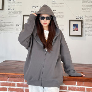 Kanye Season6 Zipper Hoodie American Trendy Casual Loose Autumn Winter Fleece Lined Jacket Men Women Youth Popular Style