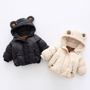 GRAZIA Cute Baby Girls Winter Clothes Kids Light Down Coats with Ear Hoodie Spring Girl Jacket Toddler Children Clothing for Boys Coat