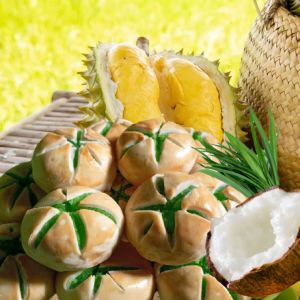 Bánh dừa nướng vị Sầu riêng - Lá Dứa [ Ít Ngọt ]🌱Hộp 200gr - 400gr🌱Bánh mới mỗi ngày vị truyền thống thơm ngon tuyệt vời