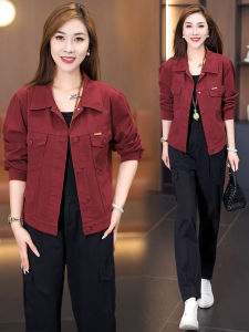 Best-Selling Leisure Denim Short Coat Female 2024 Autumn New Arrival Fancy Baseball Uniform Easiest for Match Tops Fashion Overcoat