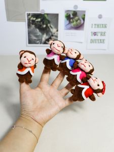 Năm Con Khỉ Con Rối Ngón Tay Sang Trọng Giáo Dục Sớm Tiếng Anh Sách Tranh Kể Chuyện Giảng Trẻ Em Đồ Chơi Trước Khi Đi Ngủ