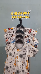 SERIES PUTIH - Setelan bayi laki-laki 0-24 bulan Karakter Animals Zoo Max BB12kg.