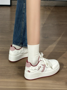 Warrior | Comfortable Red Sole Embroidered Thick Soled Sneakers