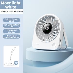 Aecooly | Mini Silent Portable Desk Fan With Long Battery Life