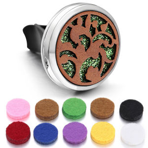 Vintage Wood Perfume Locket Car Air Freshener Outlet Clip Essential Oil Diffuser Aromatherapy Pendant Jewelry Support Customized