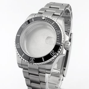  40.5mm SUB Watch sapphire glass Metal case FIT NH35/36/38 Movement FIT 28.5mm Dial Watch Parts Accessories Watch Box band