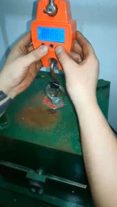 300kg Blue orange  Mini Digital Scale for Fishing Luggage Travel Weighting Steelyard Hanging Electronic Hook Scale Kitchen Weight Tool Portable Electronic Hanging Weighing Scale