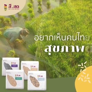 ข้าวหอม 4 สายพันธุ์  ข้าวฮางงอก  ขนาด 1 kg.  บรรจุถุงสูญญากาศ