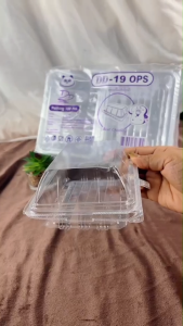 DEDEE กล่องใส OPS DD-19 ยกลัง(2400ใบ) บรรจุภัณฑ์เบเกอรี่ที่ใส่อาหารและเครื่องดื่ม บรรจุภัณฑ์เบเกอรี่ กล่องข้าว ไม่เป็นไอน้ำ