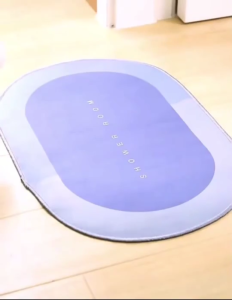 พรมห้องน้ำ ดูดซับน้ำ กันลื่น แห้งเร็ว ลวดลายเรียบง่าย ขนาด 40x60 ซม ทรงรี/สี่เหลี่ยม