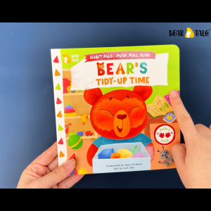 BEAR TALE Bears Tidy-Up Time Push And Pull Book for Kids Preschool Tidying up Habit Education 10 Pages