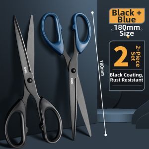 deli | Child Safe Stainless Steel Black Blade Scissors