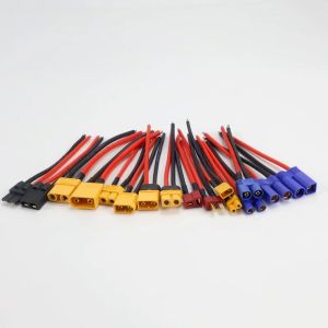 Xt30 T Xt90 Xt60 T Plug Connector Male/Female Connector Plug With 12/14/16awg Silicone Wire 100mm For Rc Battery Cable