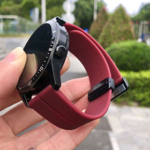 20mm 22mm Strap For Samsung Galaxy watch 4/5 pro/classic/gear s3/active 2 Sport Silicone Magnetic Buckle Huawei GT 2 2e 3 band