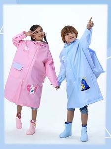 Jas Hujan untuk Anak-Anak Fashion Kartun Ponco Hujan Lucu dengan Garis Reflektif