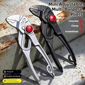4 Inch Adjustable Portable Water Pump Pliers Mini Multifunctional Plumbing Pipe Wrench Industrial Grade High Hardness Hand Tool