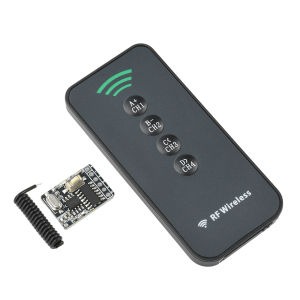 diymore | 4 Way Wireless Learning Module Wireless Receiver Module 4 Keys 433MHz Remote Controller RF Receiver Multi-Function Controller