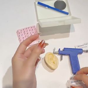 98PCS Painless Hole Piercing Machine Body Nose Navel Lips Tongue Ear Piercing Gun Machine