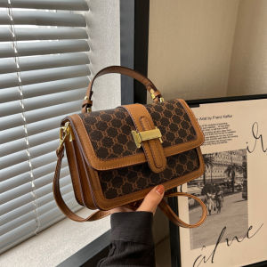 2023 ใหม่ ผู้หญิง กระเป๋าถือ ชิค Retro หลากหลาย กระเป๋าสี่เหลี่ยมเล็กกระเป๋าสะพายข้างคุณภาพสูง ทันสมัย สีบริสุทธิ์