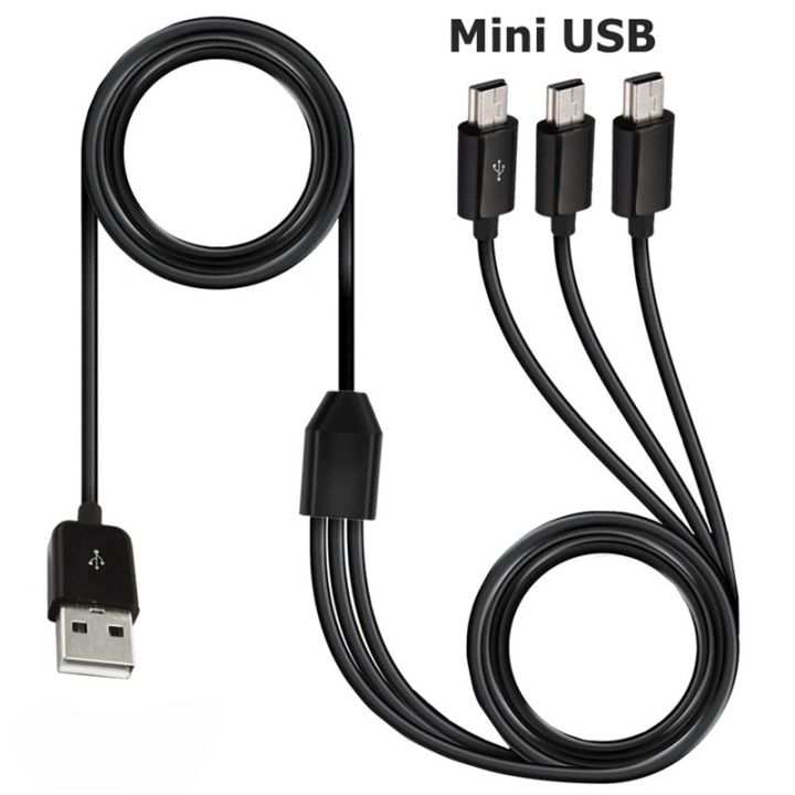 1M USB A Male 1 to 3 Mini USB 5pin 3 in 1 mini usb data charger cable