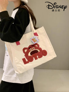 Disney Authentic Strawberry Bear Work Clothing One-Shoulder Large Bags Chip N Dale Tote Bag Satchel Canvas Bag Summer Female