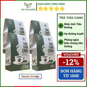 [FreeShip-Combo04 hộp] Trà Thìa canh Thái Hưng 25 túi lọc 5gam trà túi lọc thảo dược giúp ổn định đường huyết Khắc tinh của tiểu đường