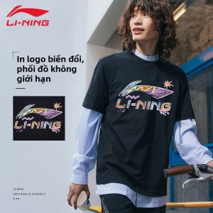 Li-Ning | Áo Thun Tay Ngắn In Hình Mới Mẻ Cho Mùa Hè