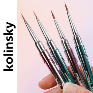 1/4 Cọ Vẽ Móng Kolinsky Cán Kim Loại Dùng Cho Vẽ Móng Acrylic Gel UV Vẽ Móng Nghệ Thuật Dụng Cụ Làm Móng Tinh Thể